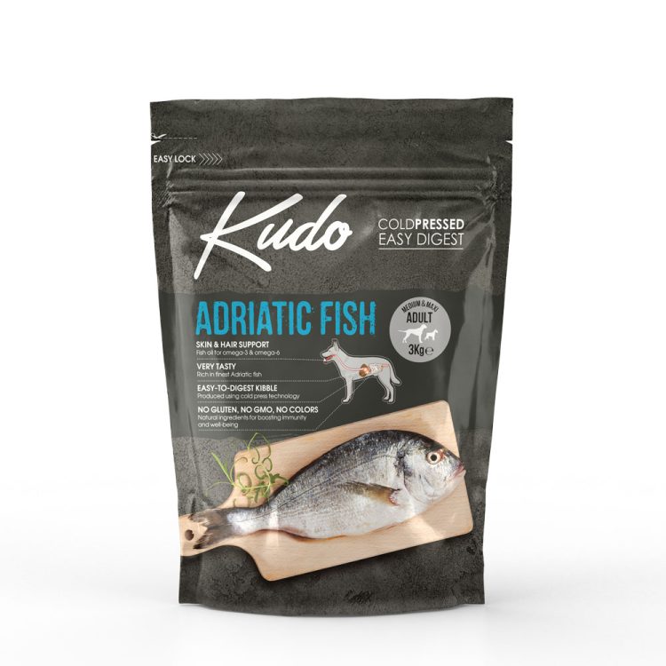 Adriatic_Fish_Medium & Maxi_Adult_3kg Kudo Cold-Pressed Adriatic Fish Adult Medium & Maxi 3kg - Image 1
