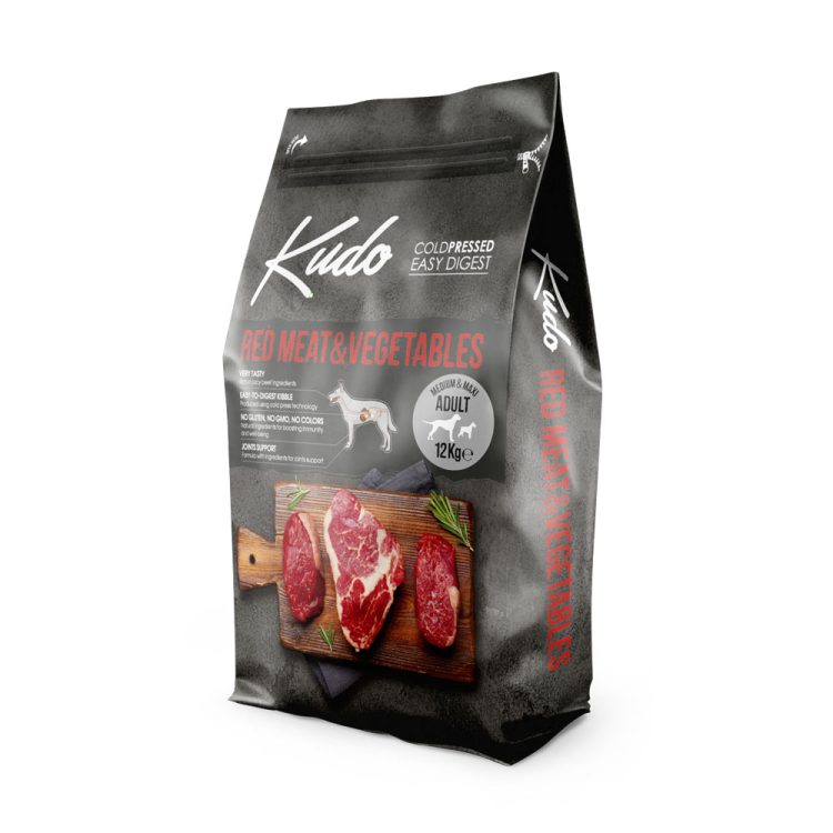 Kudo Cold-Pressed Red Meat & Vegetables Adult Medium & Maxi 12kg - Image 1