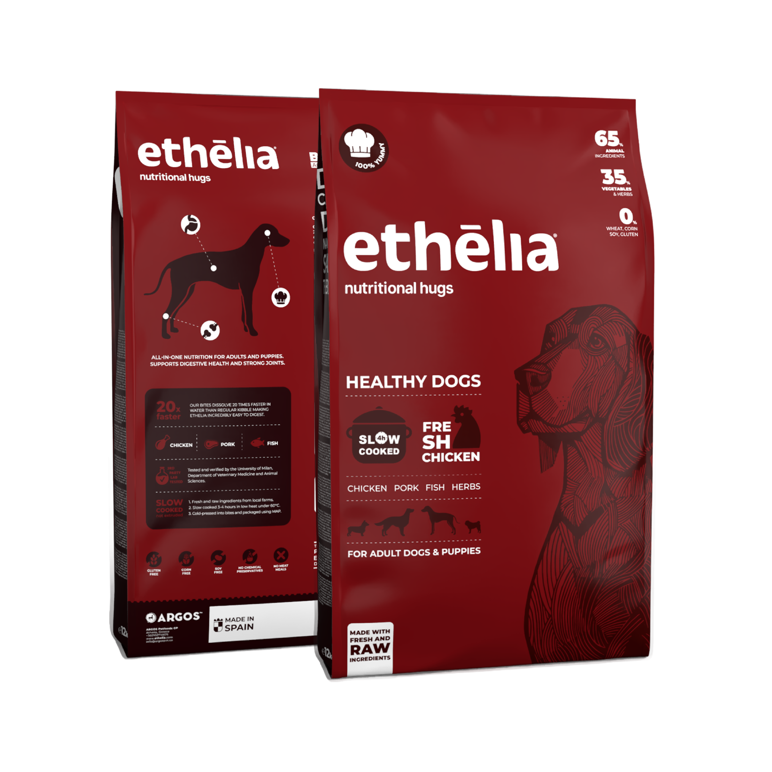 Ethelia Slow-Cooked Cold-Pressed Healthy Dogs 12kg